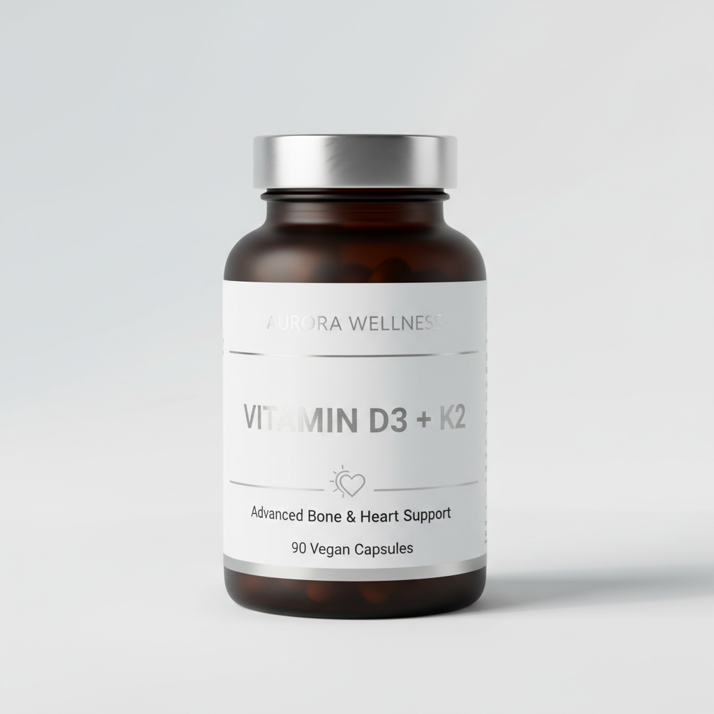 Vitamin D3 K2 premium supplement bottle