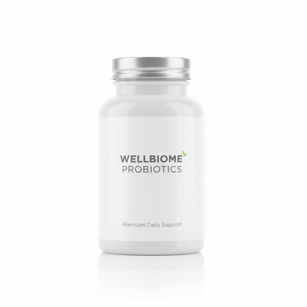 Gut Health Probiotic premium supplement bottle