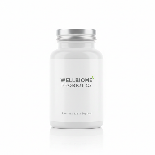 Gut Health Probiotic premium supplement bottle