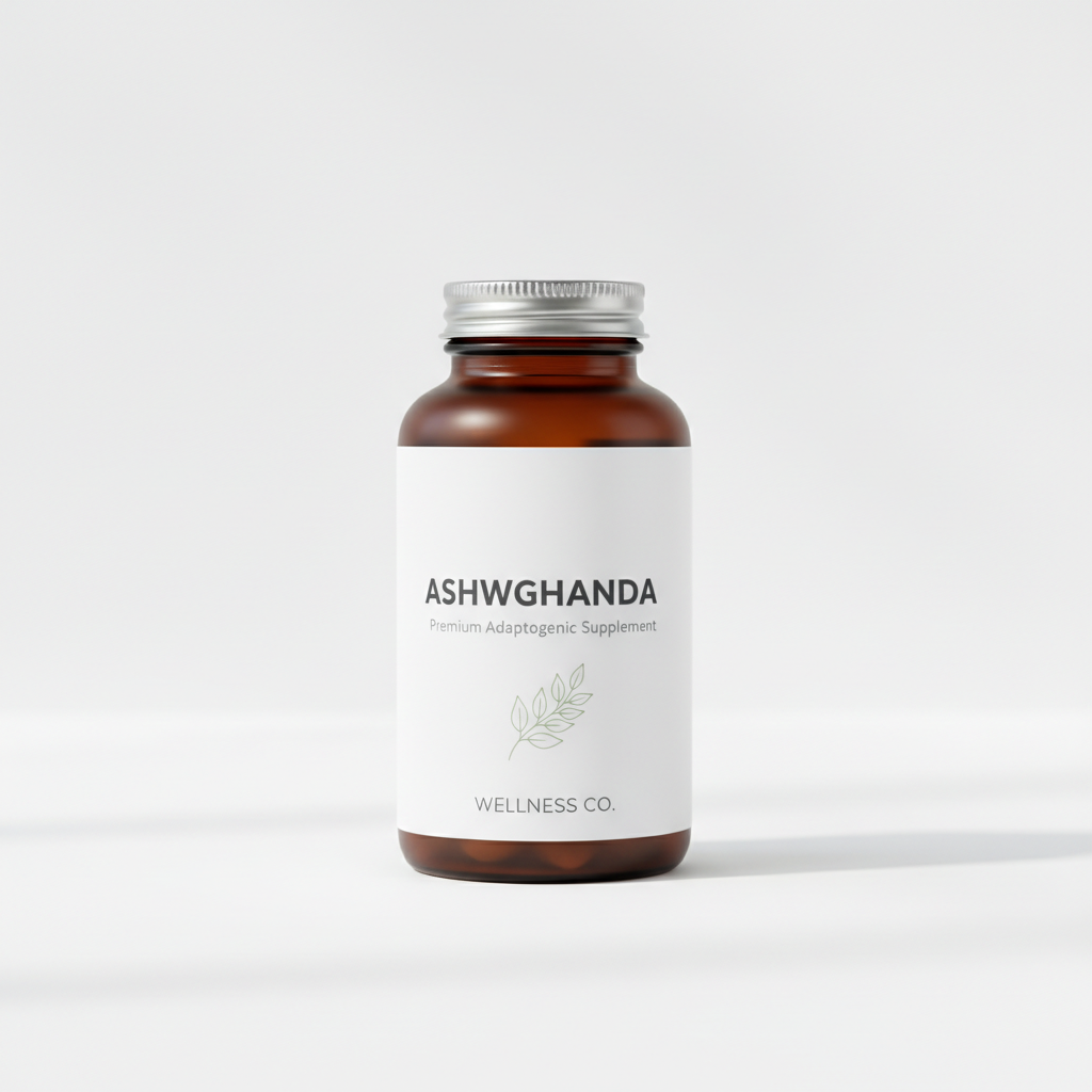 Ashwagandha premium supplement bottle